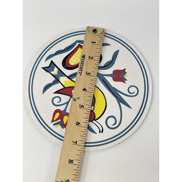 Jacob Zook’s Pennsylvania Dutch Hex Sign 7.5" 8” Distelfink Bird Good Luck - Picture 2 of 4